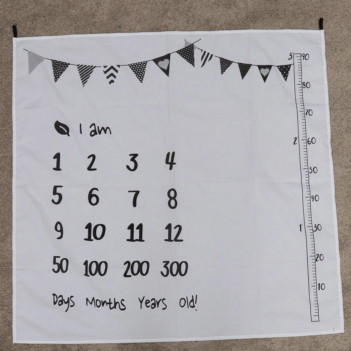 

Baby Milestone Blanket Photography Backdrop Newborn Monthly Keepsake Swaddle Cover Gift for Parents-to-Be Baby Milestone Blanket