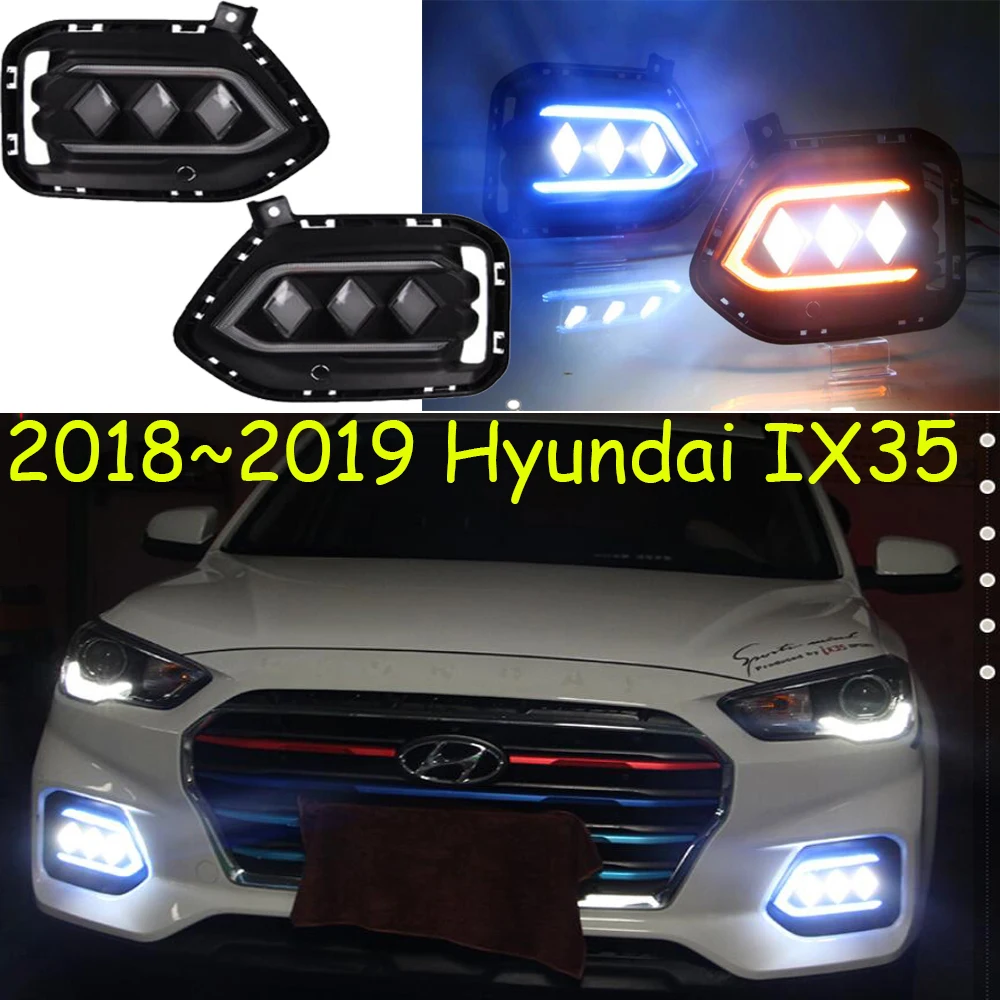 

car bumper headlight for Hyundai IX35 daytime light 2018~2019y DRL car accessories LED headlamp for Tucson fog light