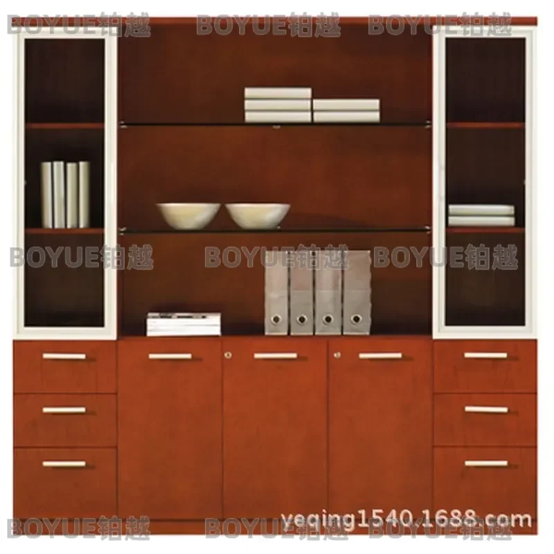 Solid Wood Filing Cabinet Office Bookcase Storage Shelf Wooden Document Organizer Home Study Furniture Modern Desk Drawer