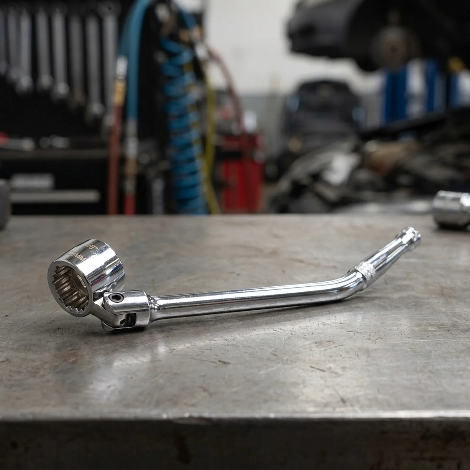 1pc-280mm-long-handle-socket-wrench-22mm-7-8-inch-180-rotating-head-for-car-truck-sensor-removal-chrome-vanadium-steel-tool
