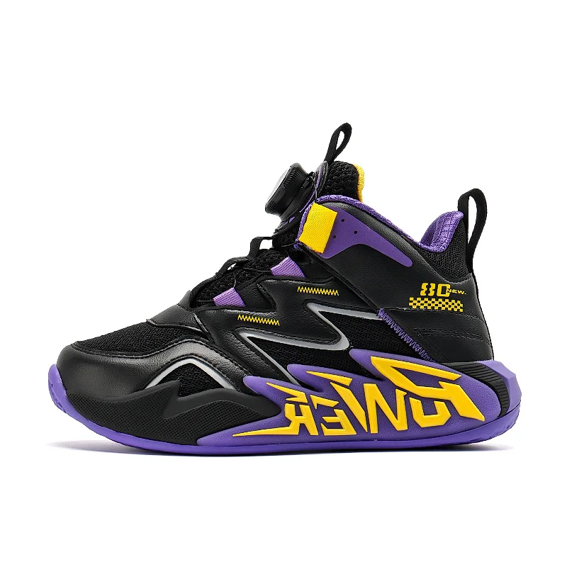 Thick Sole Basketball Shoes Men High Ankle Support Shock Absorption Anti Slip Wear Resistant Mesh Breathable Outdoor Court