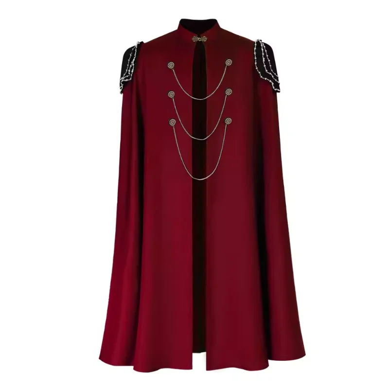 Medieval Gothic Cloak European Men and Women Retro Royal Hoodie Performance Costume Cloak