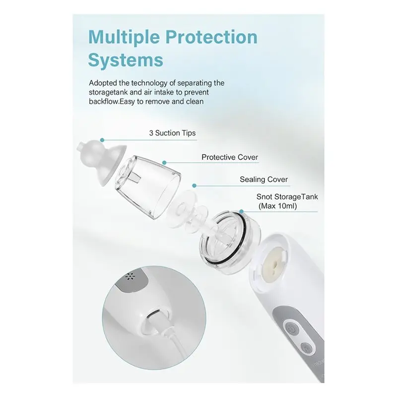 A38T-베이비 전동 코흡입기 신생아 코흡입기 충전식 버전 코막힘 방지