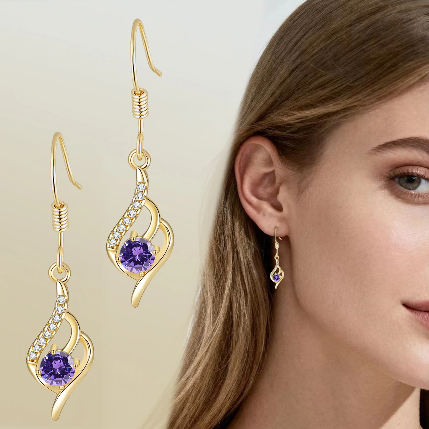 

Подарок LAMVOICE для дочери, серьги с цирконием 1 карат, серебро 925 пробы, День святого Валентина, дизайнерский товар высокого качества