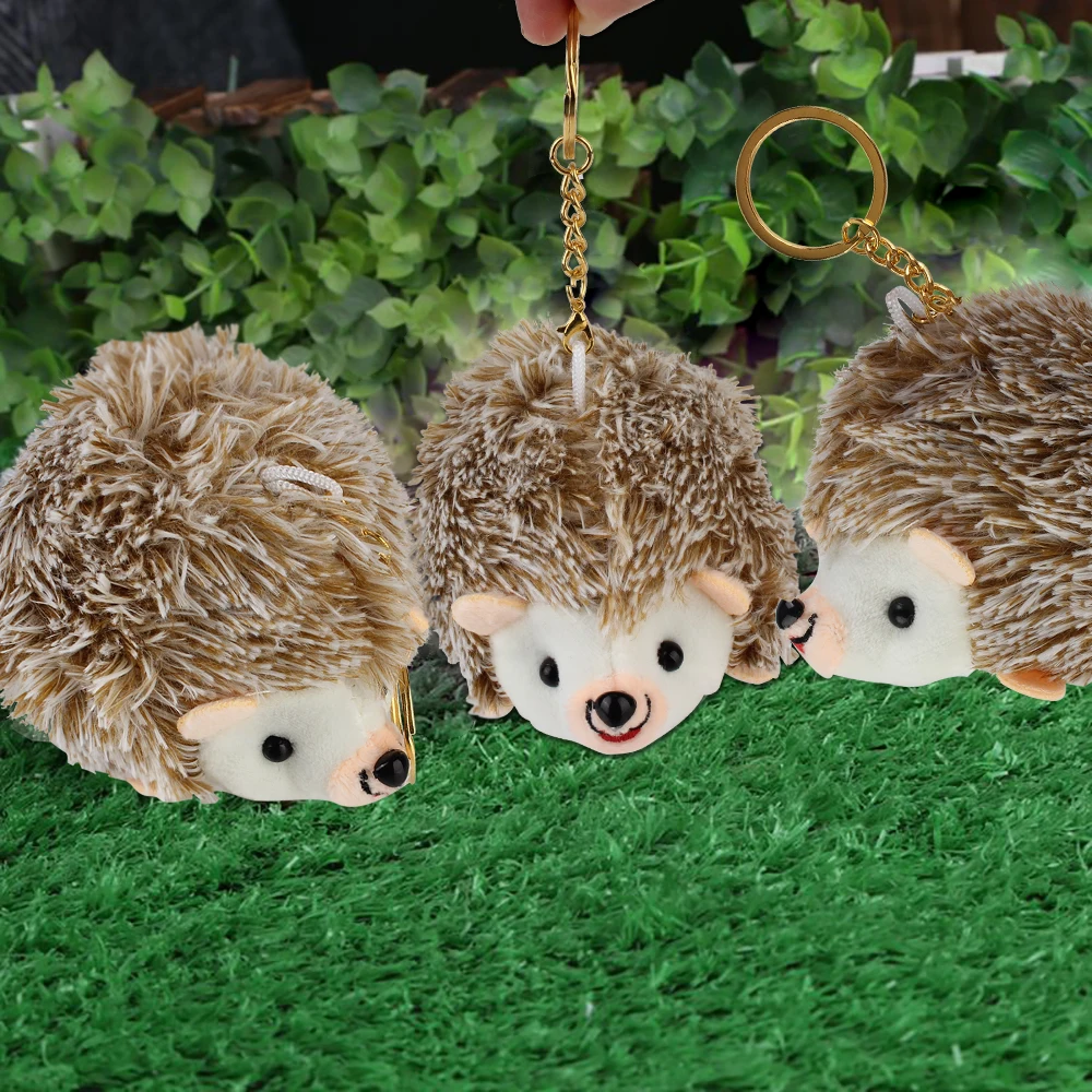 Key Holder Creative Gift Car Keyring Car-styling Women Car Keychain Plush Hedgehog Keychain Auto Accessories