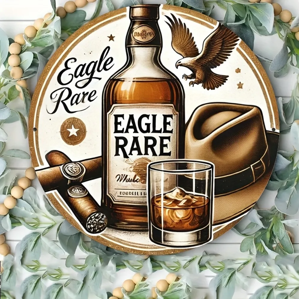 

Room Decor 1pc Eagle Rare Vintage Metal Aluminum Wall Sign, Decorative Plaque for Bar, Kitchen, Garden, Garage, Hotel, Office