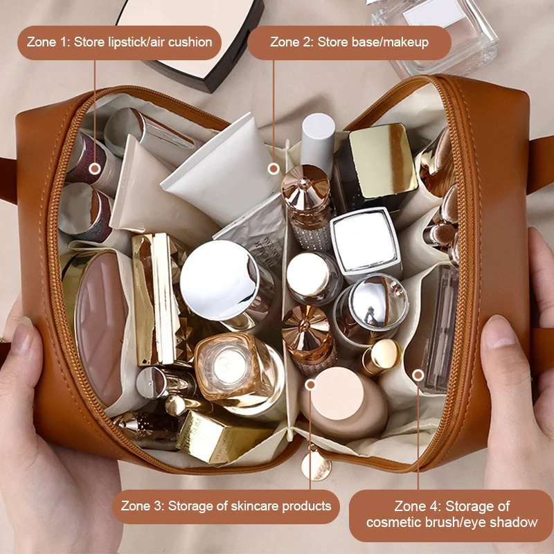 Makeup Organizer Female Toiletry Kit Bag Make Up Case Storage Pouch Luxury Lady Box Cosmetic Bag Organizer Bag For Travel Zip