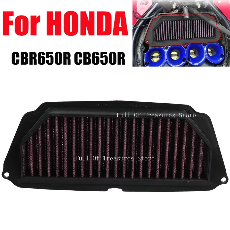 

Suitable for Honda CB650R CBR650R 19-24 High Flow Retrofit Air Filter and Air Filter Element Filter