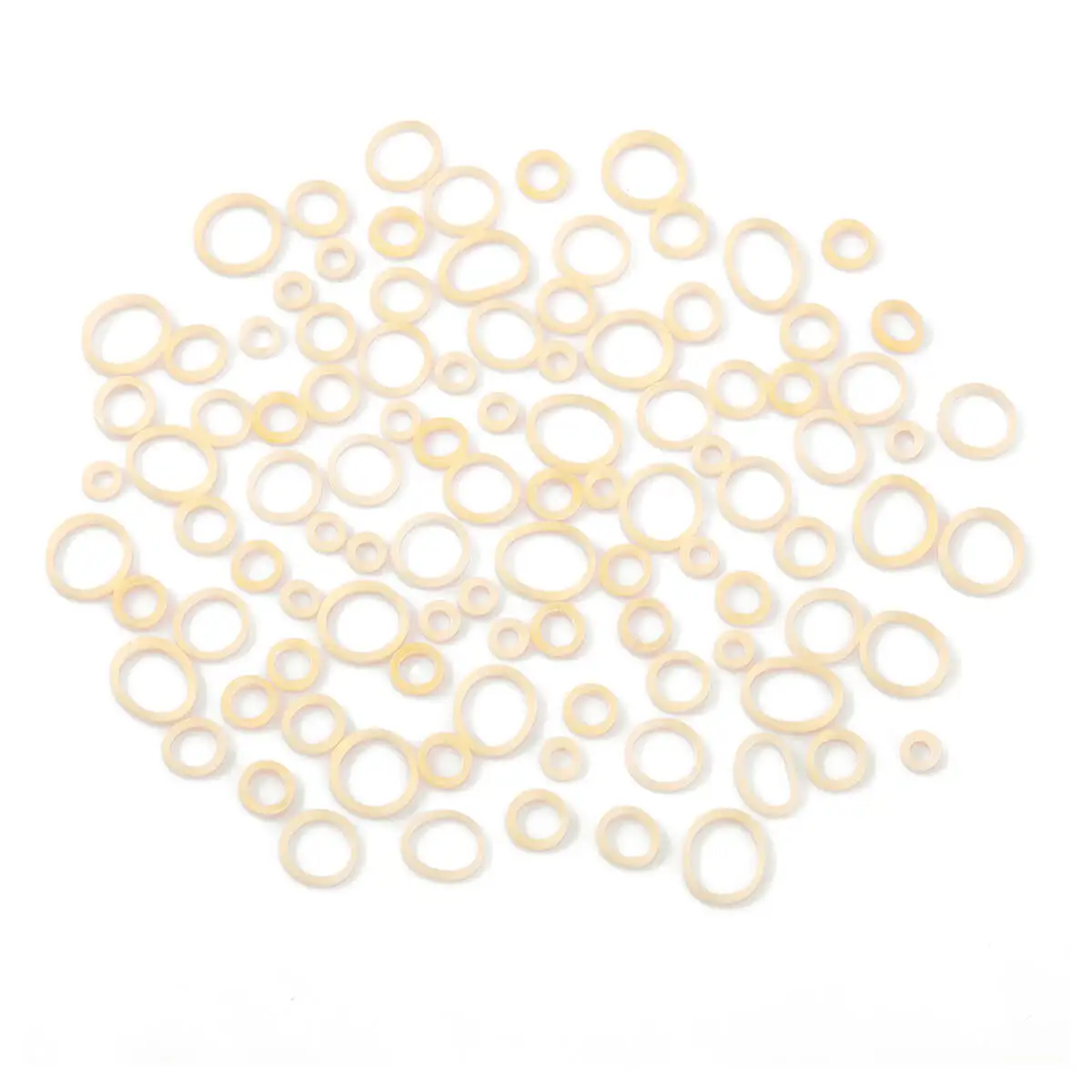 

5000Pcs Oral Latex flexible Ties O-ring Dental Orthodontic Zoo Pack Elastics Latex Bands Braces Force 3.5/5.0/6.5 OZ