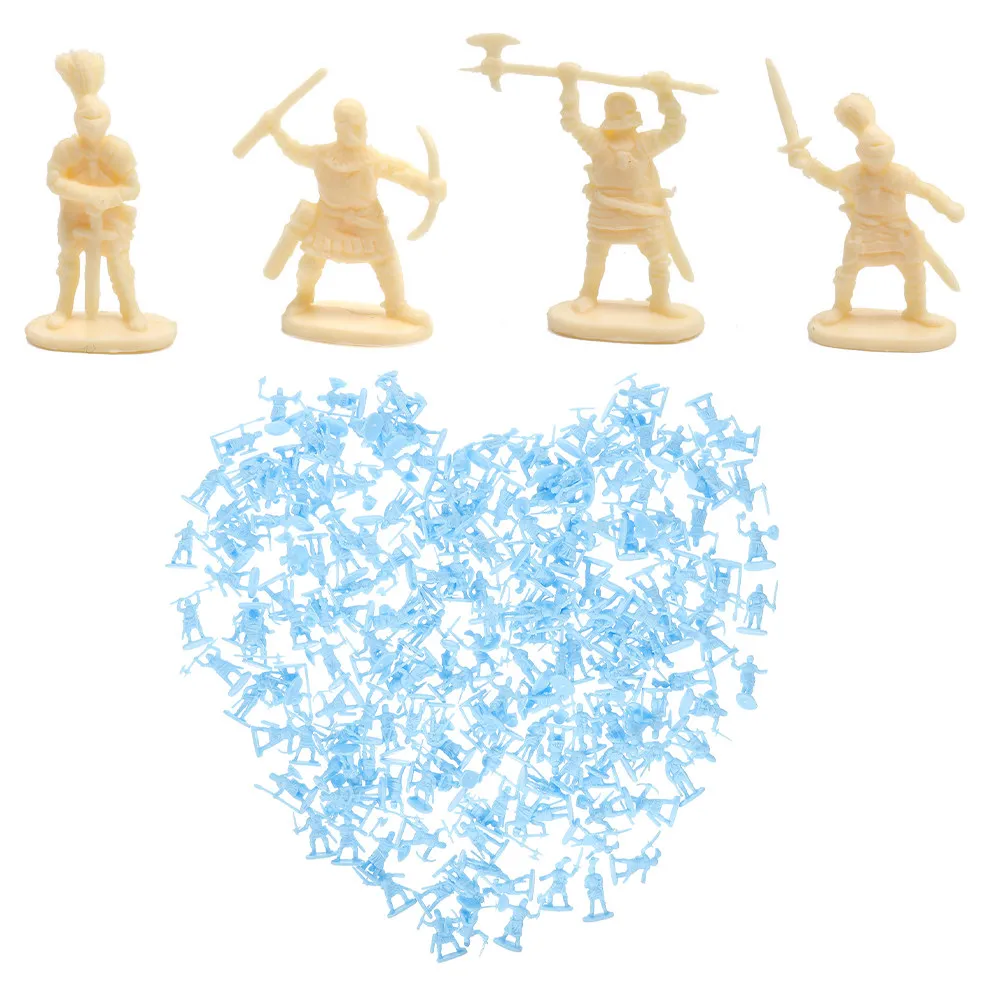 

200Pcs Plastic Mini Medieval Soldiers Fine Detail Warriors for Indoor Outdoor Decor Sand Table Setup Micro Landscaping Tiny