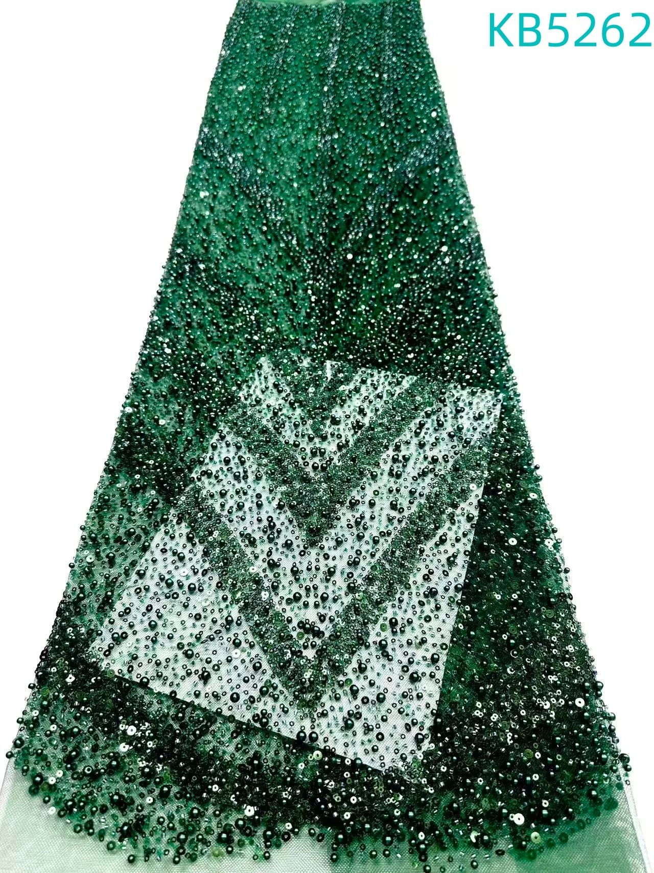 Nigerian Lace Fabric 5 Yards High Quality 2025 Gold Beaded French Mesh Lace Fabric Sequence Tulle Lace Fabrics For Sewing KB5262