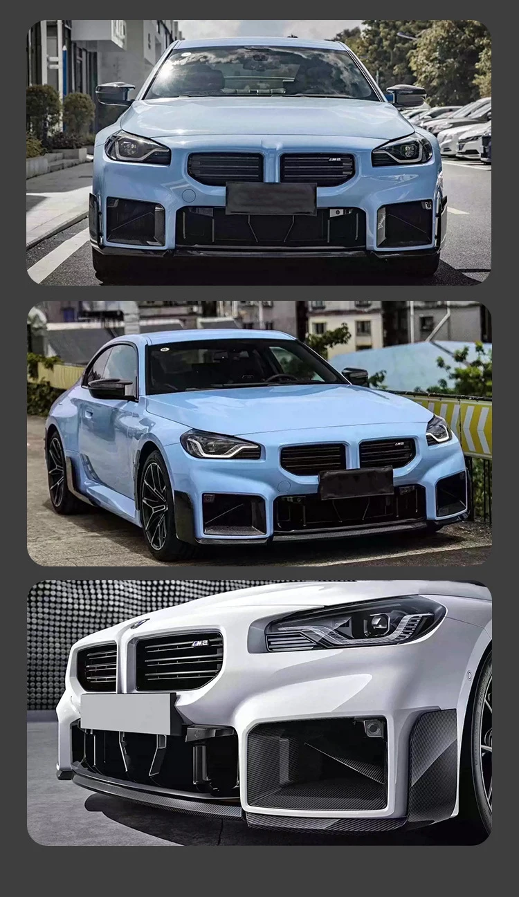 M2 G87 MP Style 3 PCS Dry Carbon Fiber Fibre Body Kit Surround Front Lip Splitter For BMW M2 G87 Bodykit 2023