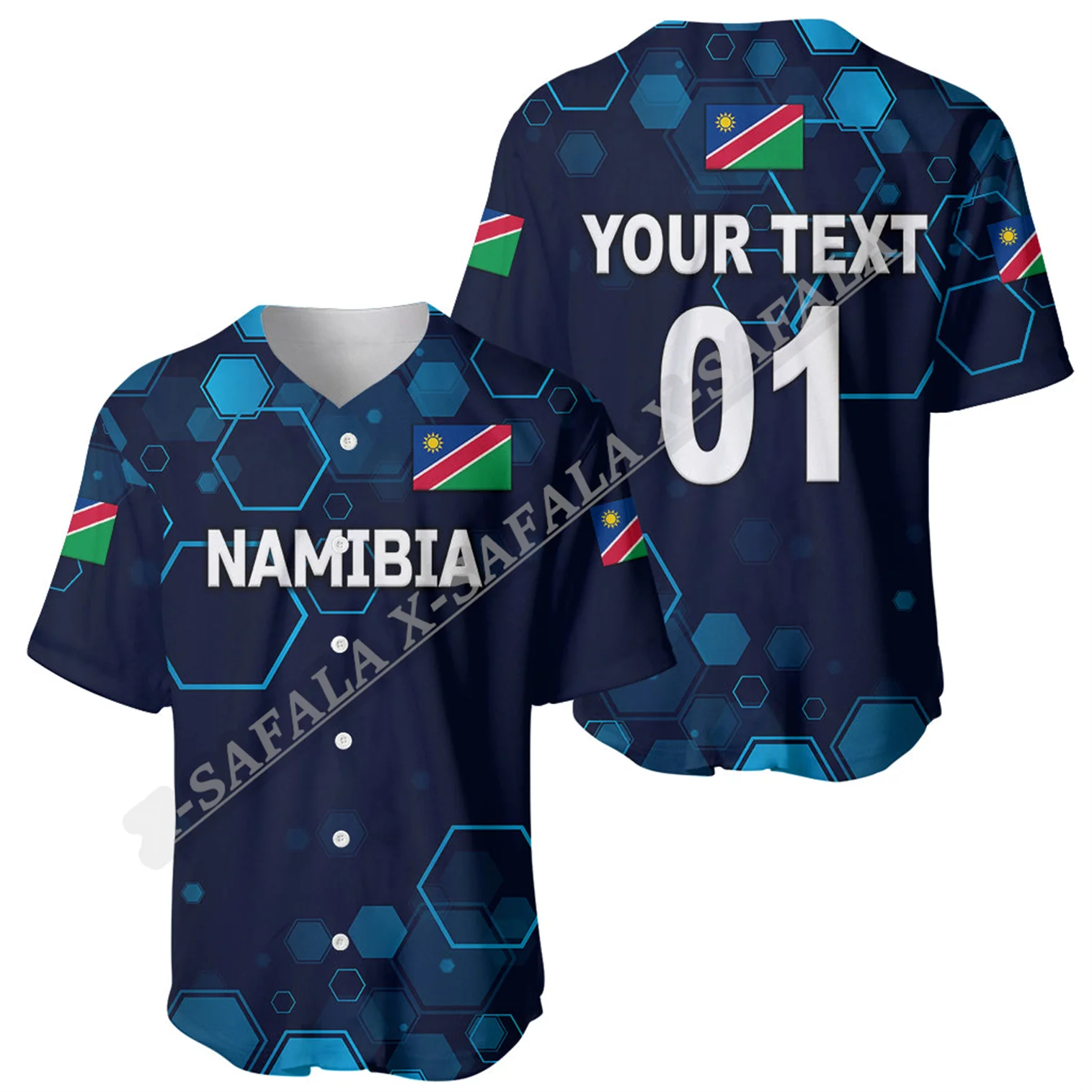 

Namibia Rugby 2023 Africa France World Hot Gift Custom 3D Print Baseball Jersey Shirt Men's Adult Short Sleeve Breathable