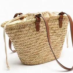 Summer New Outing And Vacation Straw Bag Large Capacity Casual And Simple Shoulder Bag Exquisite And Versatile Armpit Bag