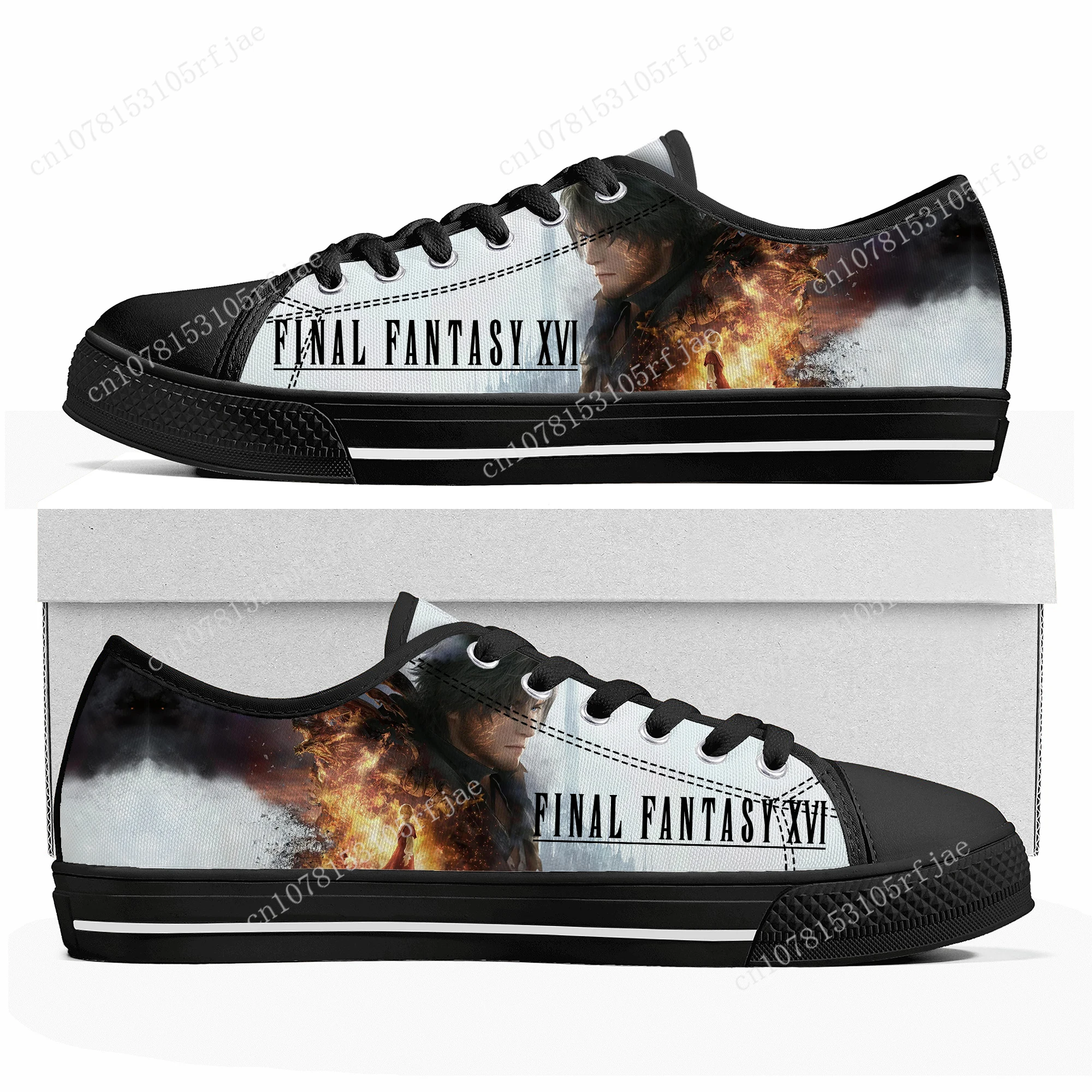 Final Fantasy 16 Low Top Sneakers Cartoon Game Womens Mens Teenager Fashion High Quality Shoes Casual Tailor Made Canvas Sneaker