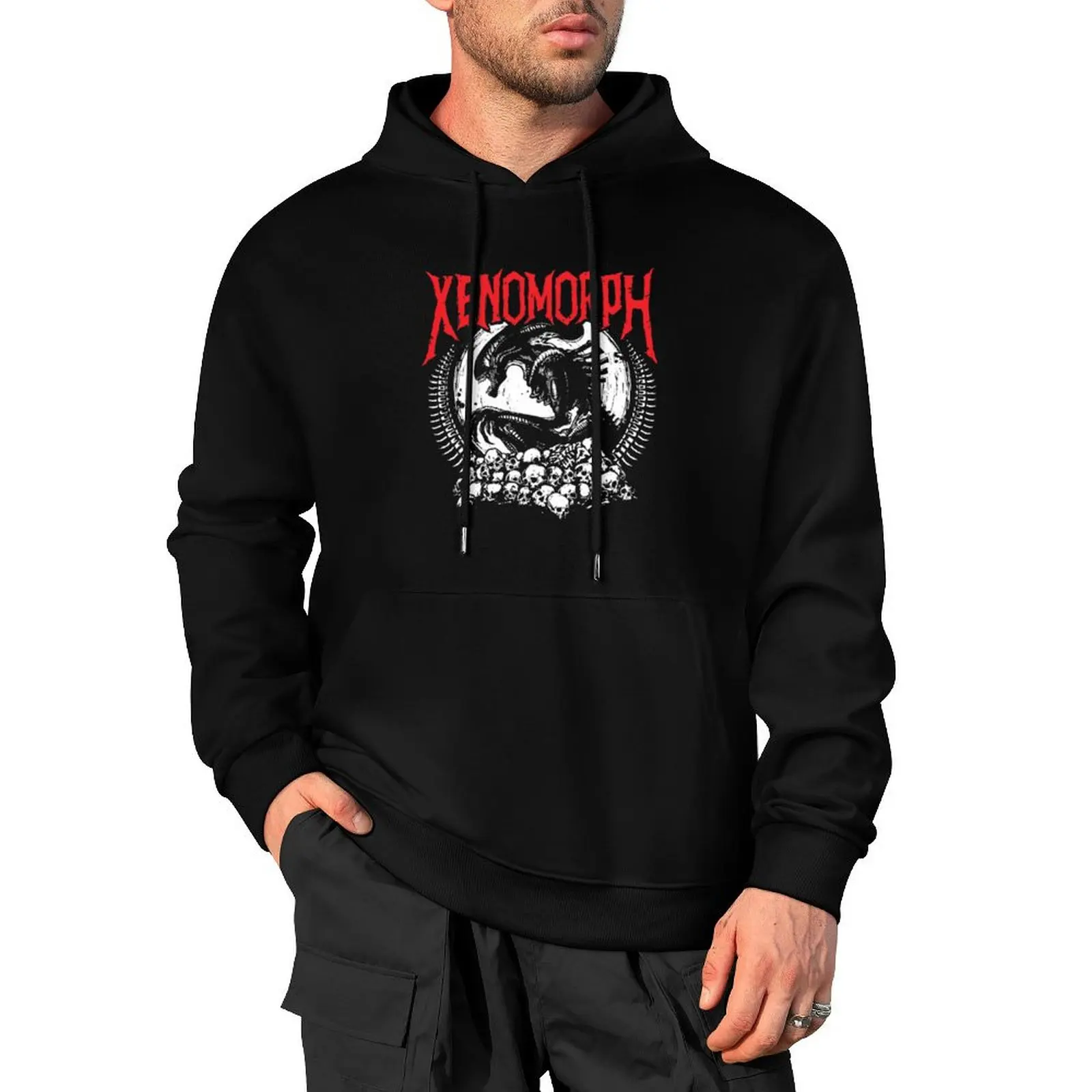 Death Metal Xenomorph Pullover Hoodie anime clothing korean autumn clothes new in hoodies & sweat-shirt