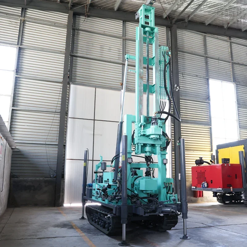 Pneumatic Water Well Drilling Rig 280m Tracked Air Rotary DTH Borehole Drill Rig for Agricultural Borehole Drilling