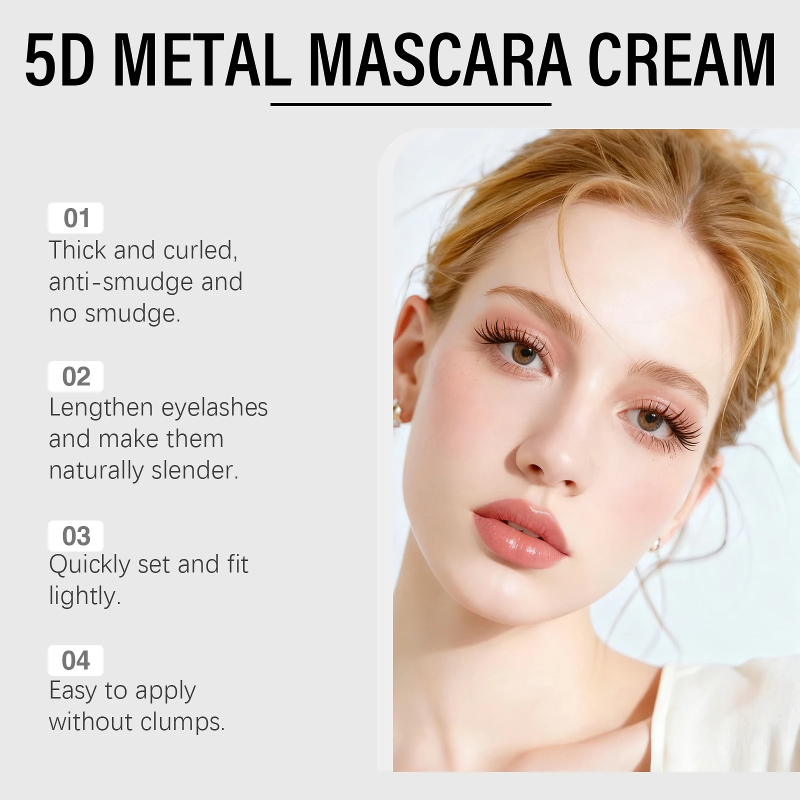 제포코 롱래쉬 마스카라 비타민 E 속눈썹 연장 방수 및 땀 방지 메이크업 볼륨 마스카라 3.2g