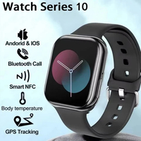 NEW Watch 10 Smart Watch Men Body Temperature BT Call NFC Always on Display GPS Sport Watches Women Smartwatch For Apple Android