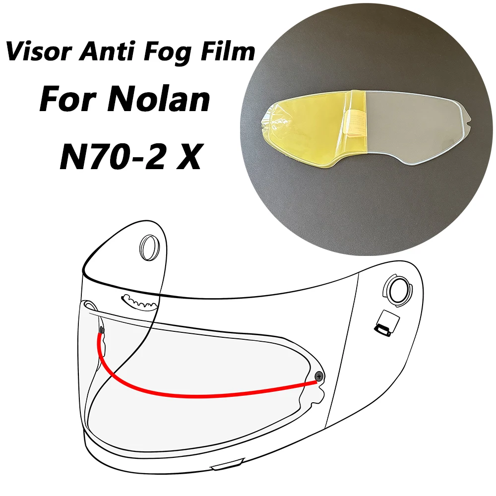

Козырек для мотоциклетного шлема, противотуманная пленка для Nolan N70-2 X N70-2X, прозрачный противотуманный козырек