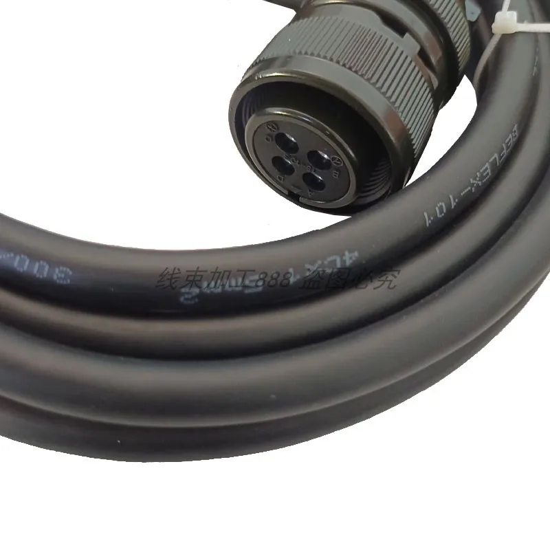 Motor Power Cable Connection Cable MR-PWS4CBL3M-A1-L Cable Power Line Black