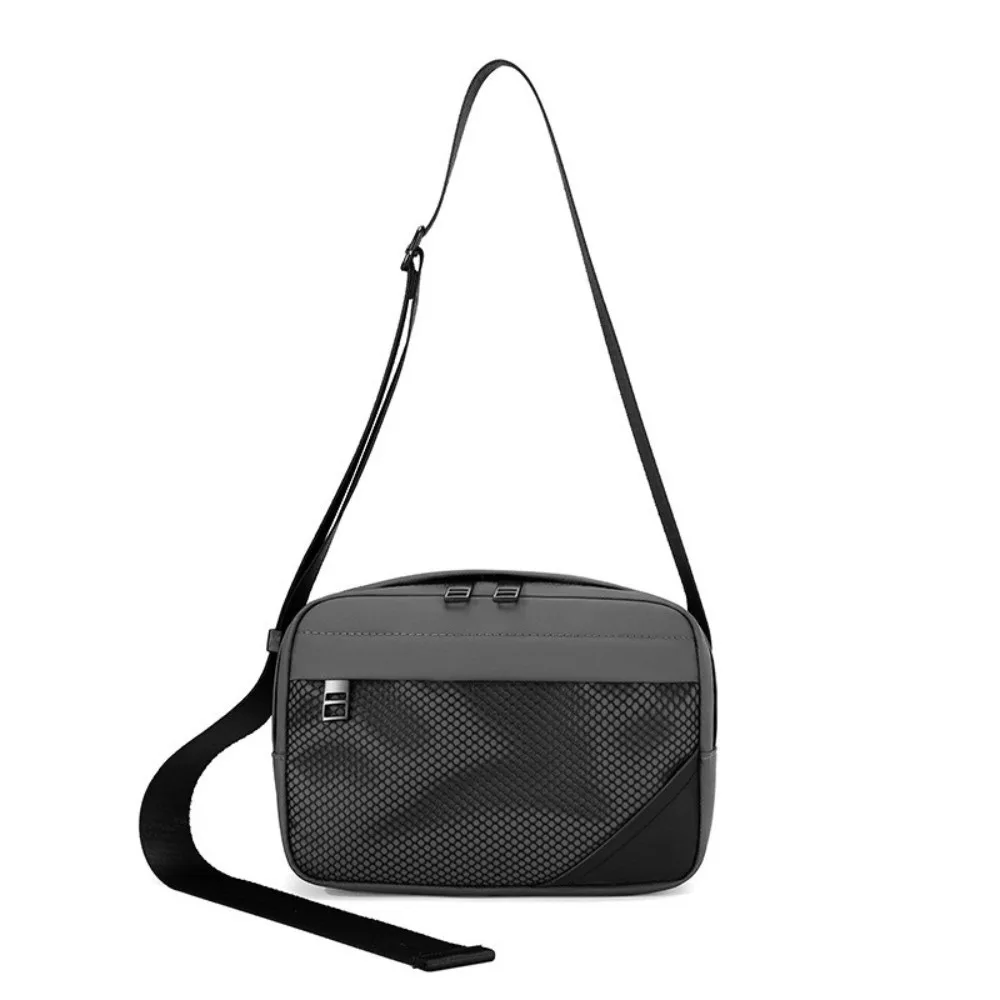 

Zipper Men Crossbody Bag Square Korean Style Sports Shoulder Bag Multifunctional Large Capacity Oxford Crossbody Bag Running