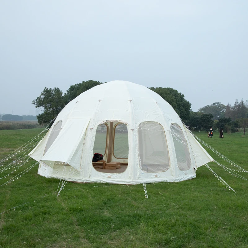 大型四季対応屋外防水インフレータブルテント、クイック自動開閉、20mオックスフォード生地、キャンプやアウトドア活動に最適