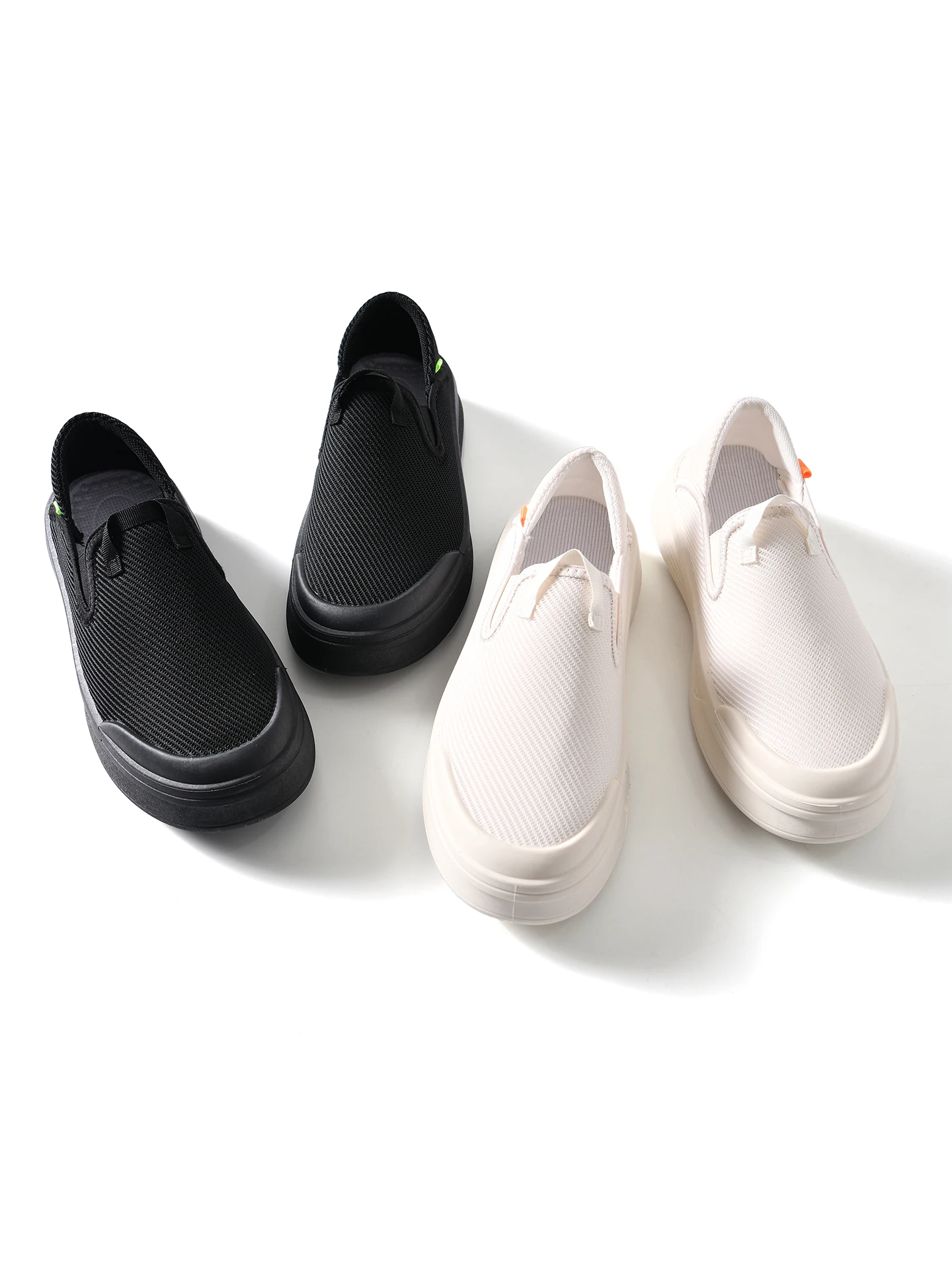 

Men's Low-Top Slip-On Casual Shoes Spring Summer Anti-Slip Rubber Sole Breathable Mesh Upper Comfortable Flat Heel Fashion
