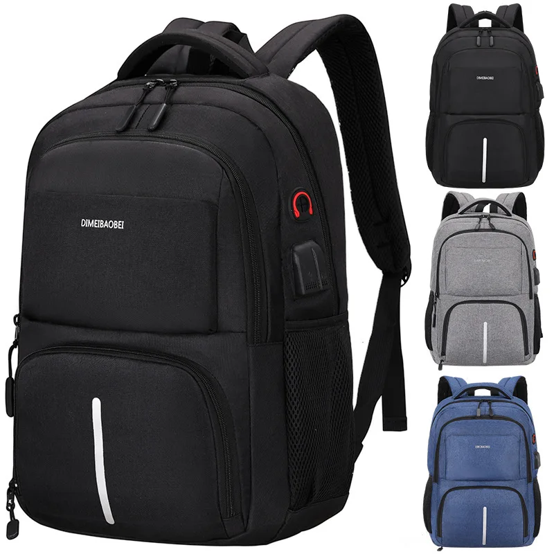 Men's Large Capacity Backpack Larger Capacity USB Port Business15.6 inch Laptop Outdoor Leisure travel student backpack Daybag