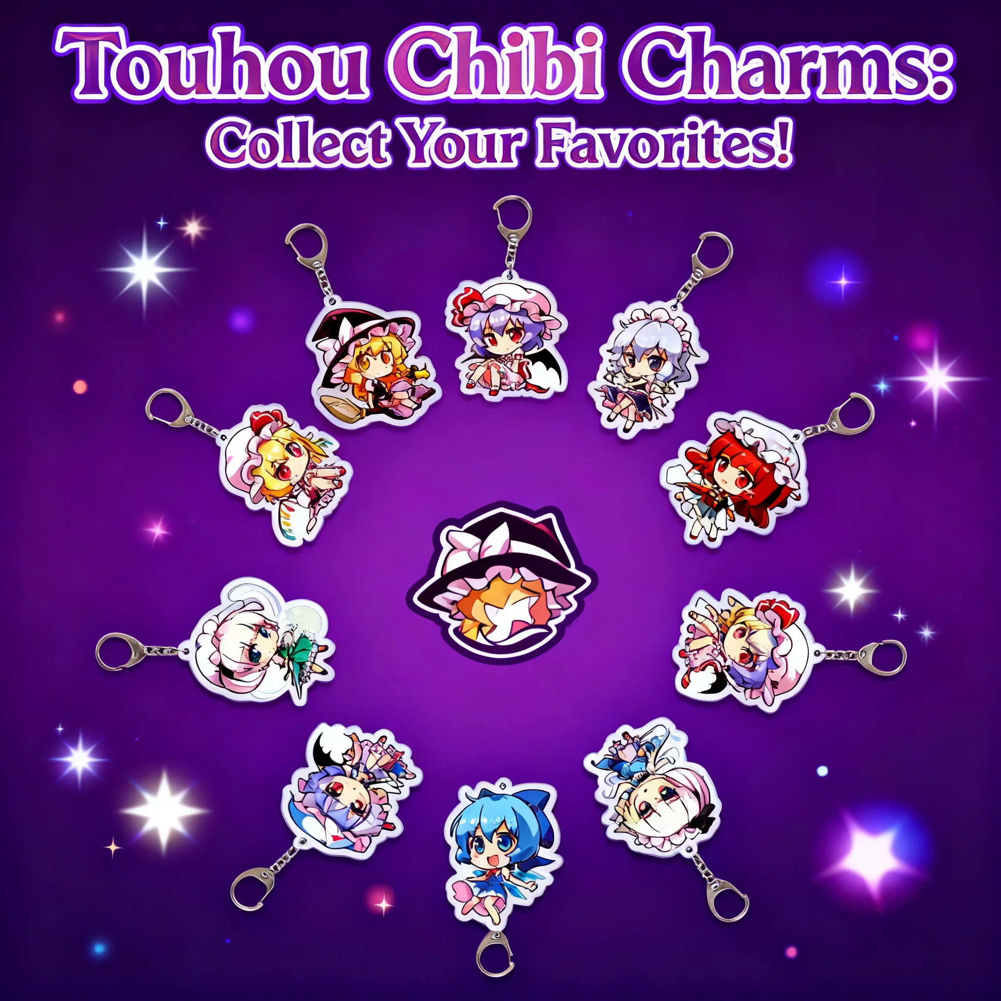 

Акриловый брелок-подвеска по аниме-игре Touhou Project: Рейму Хакурей, Шикигами Год, Шидзюдзюдзю, двусторонний, прозрачный, аксессуар