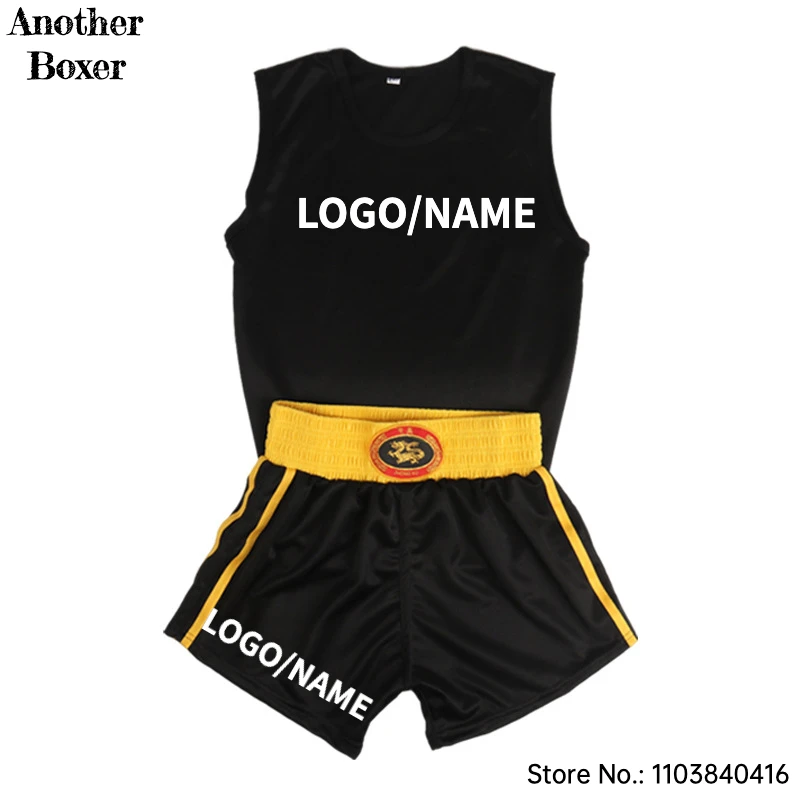 سراويل الملاكمة قميص مخصص الملاكمة التايلاندية السراويل الرجال النساء الاطفال كيك بوكسينغ فنون الدفاع عن النفس ساندا الووشو المصارعة القتال التدريب موحدة #4