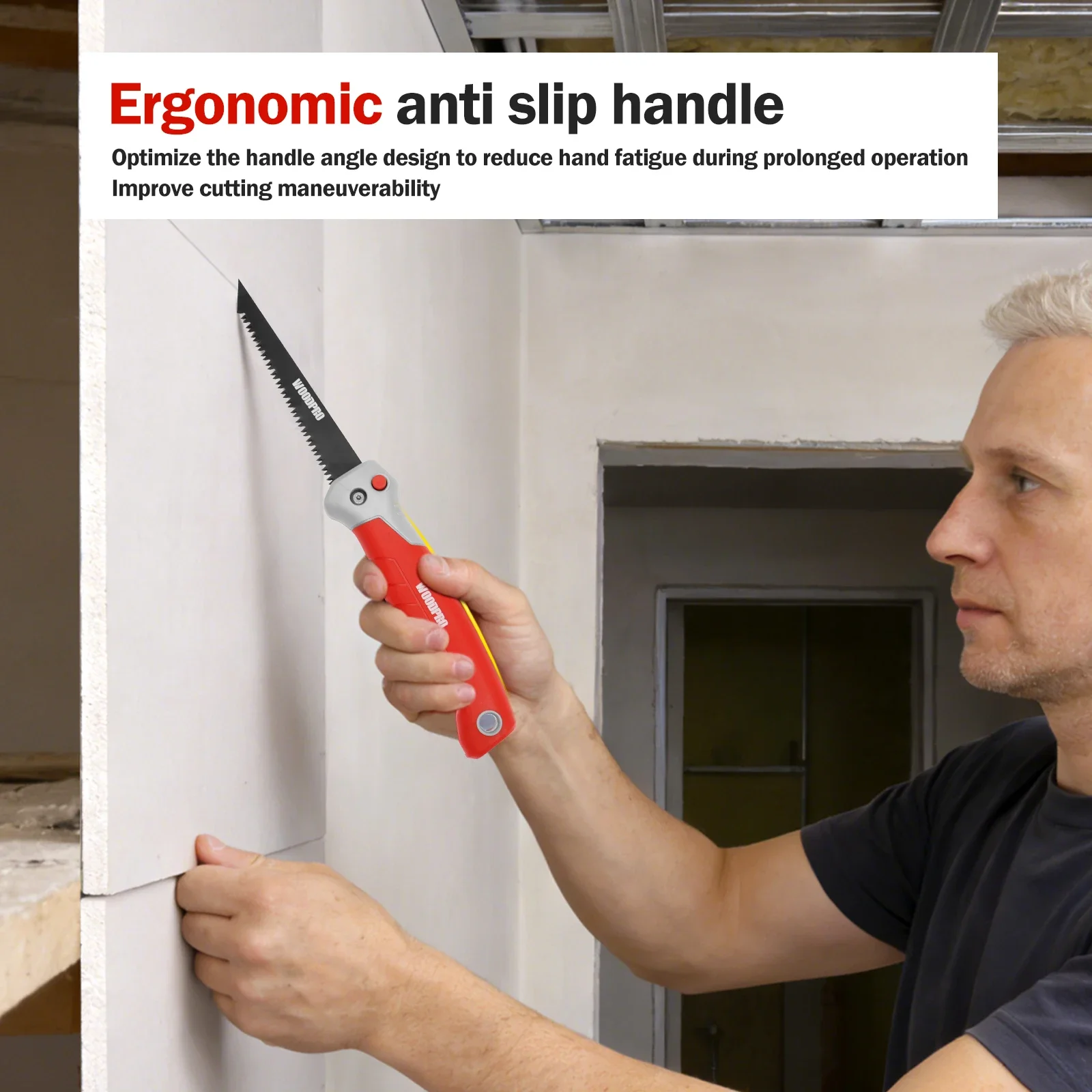 Folding Drywall Saw Jab Saw Hand Saw Sheetrock Saws for Home Renovation Wallboard Drywall Plywood PVC Wallboard Sheetrock Cutter