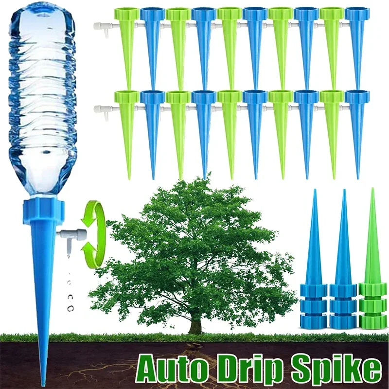 Auto Adjustable Drip Spike Water Bottle Irrigation System Self Dripper Automatic Device Indoor Plant Flower Greenhouse Garden