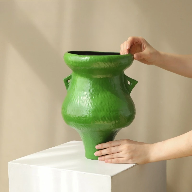 New Chinese ornaments, living room decorative flower arrangement art flower ware