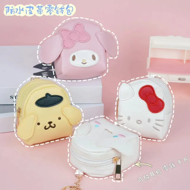 

Cinnamoroll My Melody Anime Kawaii Sanrio Ins Creative Purse Cute PomPomPurin Earphone Data Cable Portable Storage Bag Gifts