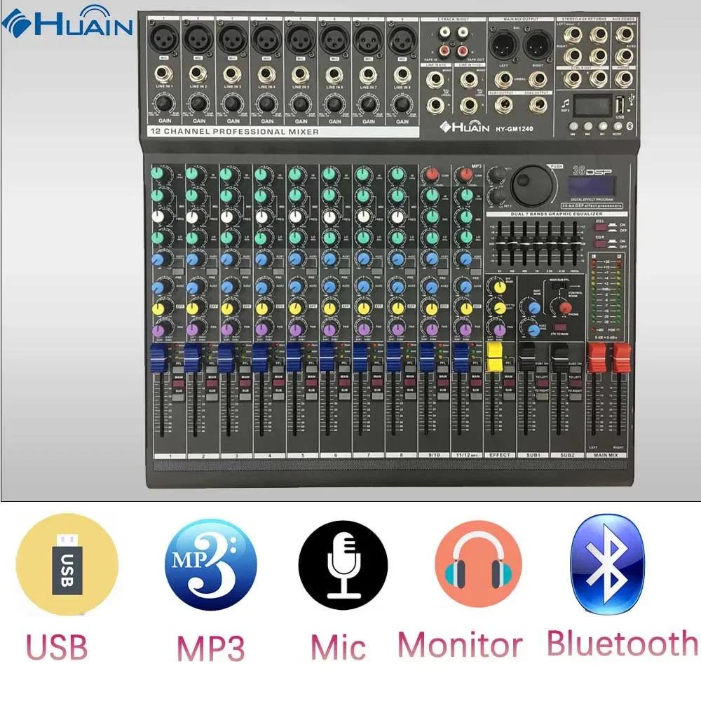 Good Quality Professional Sound bar Conference System 12 Channel Dsp Console Audio Dj Rmixer