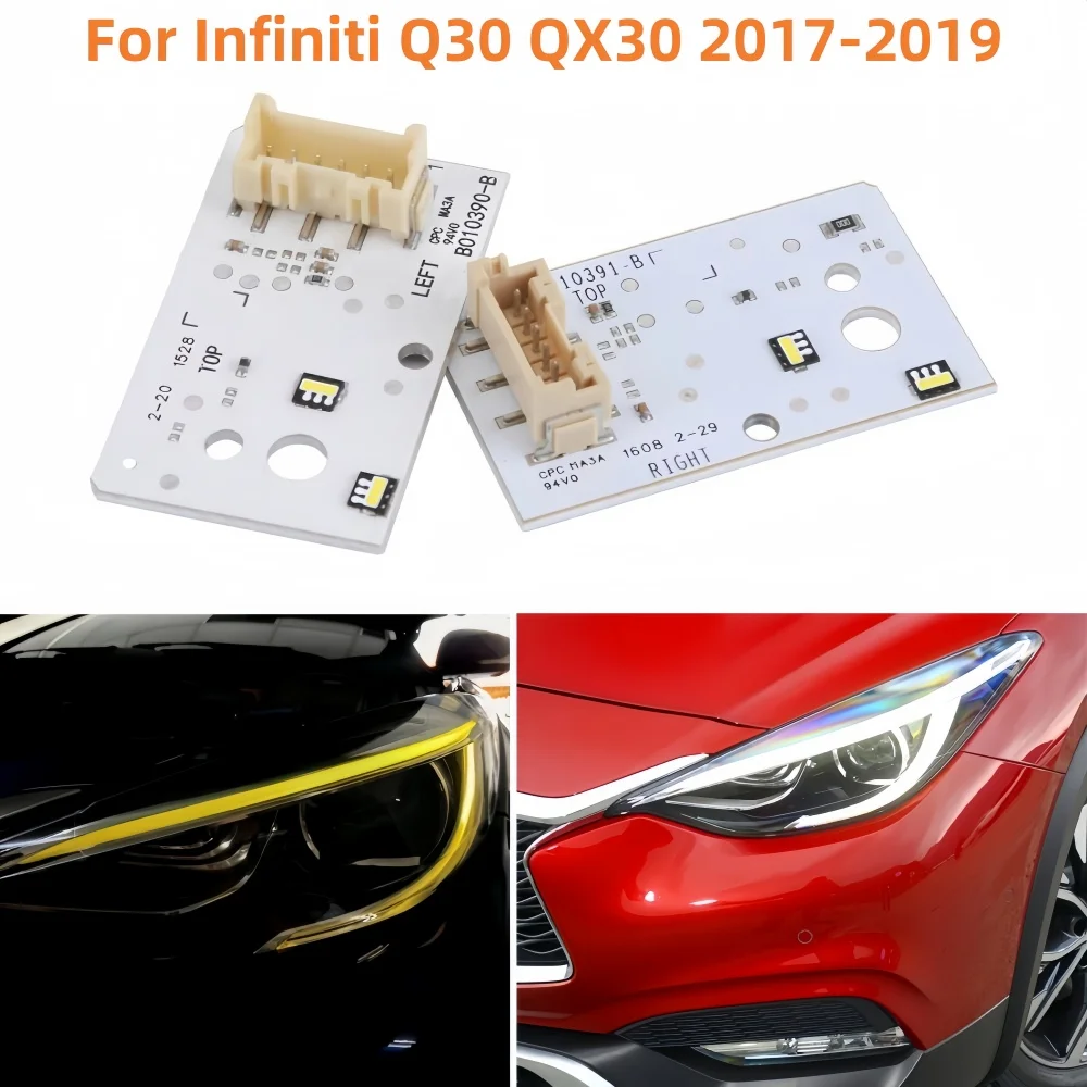 

NEW Angel Eyes Daylight DRL LED Chips Daytime Running Light Board Module Yellow Bule Red For Infiniti Q30 QX30 2016-19 B010390-B
