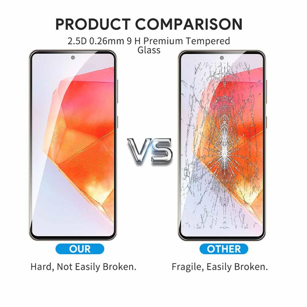 Чехол 2 в 1 из закаленного стекла для Samsung Galaxy C55 5G, защитные пленки для экрана Samsung C55 C 55 55C 6,7 '', защитные пленки для объектива камеры