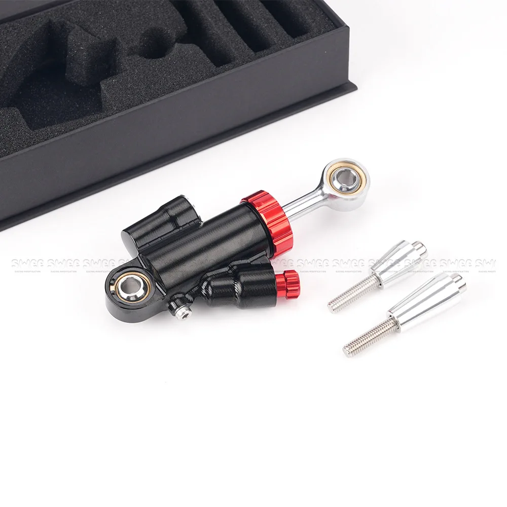 ملحقات تعديل الدراجة النارية على الطرق الوعرة دواسة السيارة دراجة نارية انتعاش مثبط صغير 130 مللي متر مثبت التوجيه #4