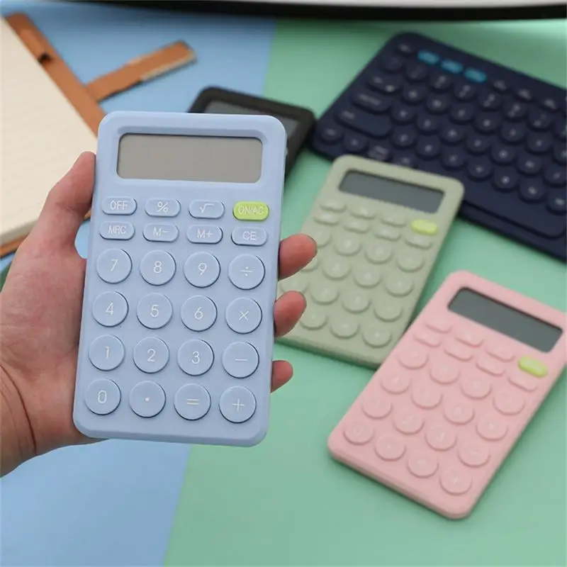 Calculator Learning Office Calculator Accounting Mini Portable 8 Display Large-screen Calculator Fashion Candy Color