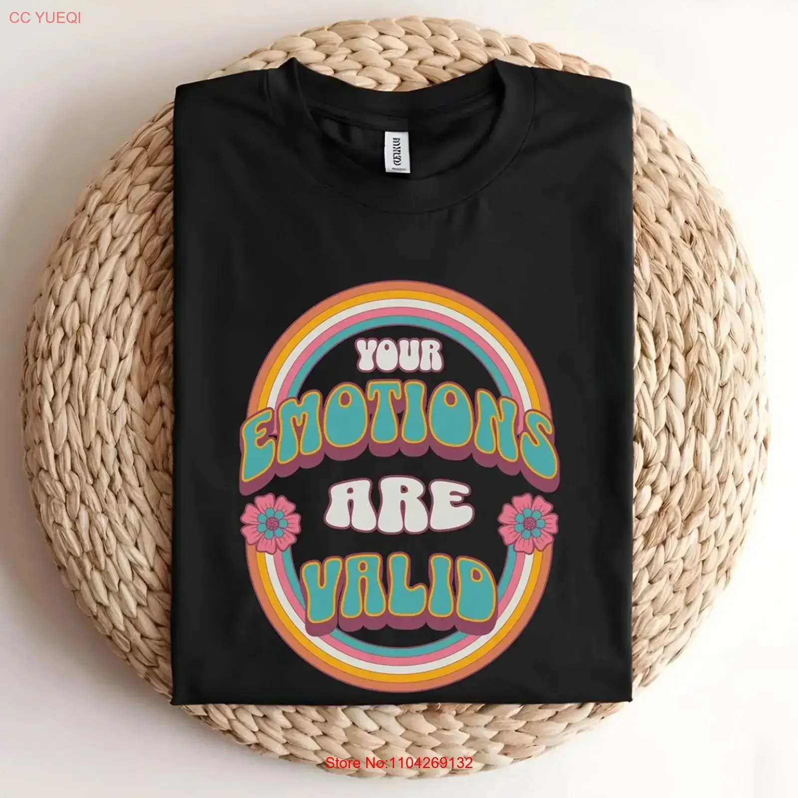 Votre émotion est valable - T-shirt - Vêtements de sensibilité émotionnelle - Vêtements d'empathie - Les sentiments comptent - Inspirant - Vintage - Effet délavé
