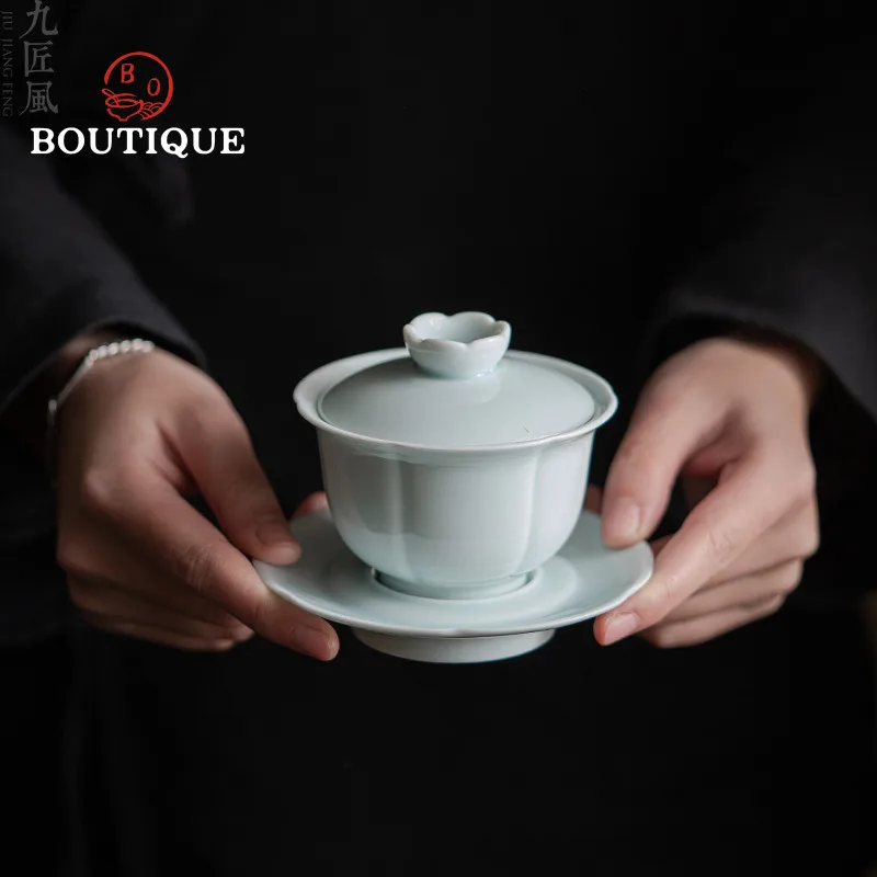 

Фарфоровая чаша для чая с лепестками ручной работы Gaiwan Maker, китайская оригинальная чашка для чая с кунг-фу, принадлежности для кунг-фу, крышка для пуэра, чаша Wan