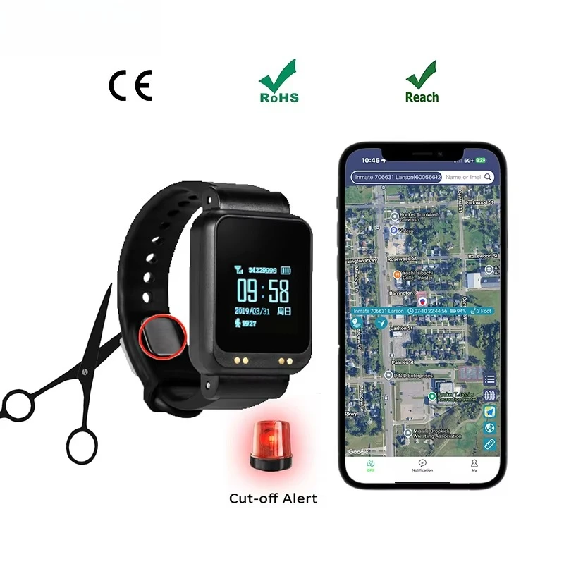 4G GPS سوار المقتفي رصد معدل ضربات القلب SOS GPS الإلكترونية معصمه جهاز تعقب لمرضى الزهايمر المسنين #1