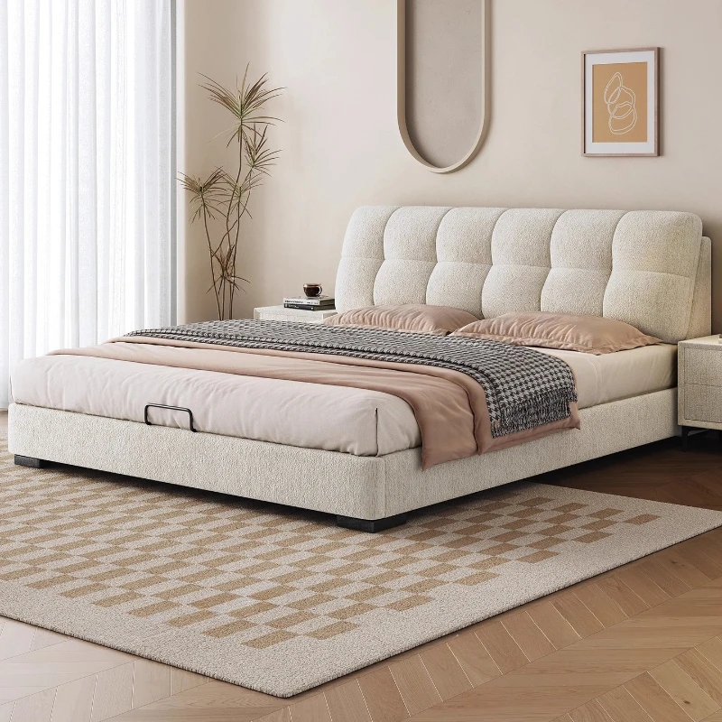 Luxury Modern Floating Bed Bedframe 150x200cm 180x200cm 220x200cm King Size with Headboard Bedroom Beds Cosy Furniture