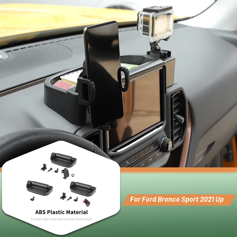 

Car Center Console Phone Holder Storage Box For Ford Bronco Sport 2021 Up Car Interior Accessories