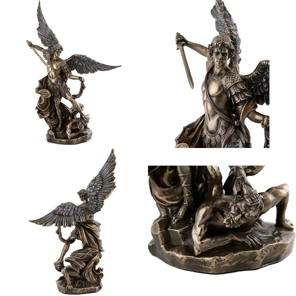 

Статуя Архангела Михаила из холодной бронзы премиум-класса — Defeats Luccifer, 10-дюймовый, Ангел Небеса, Небесный Защитник