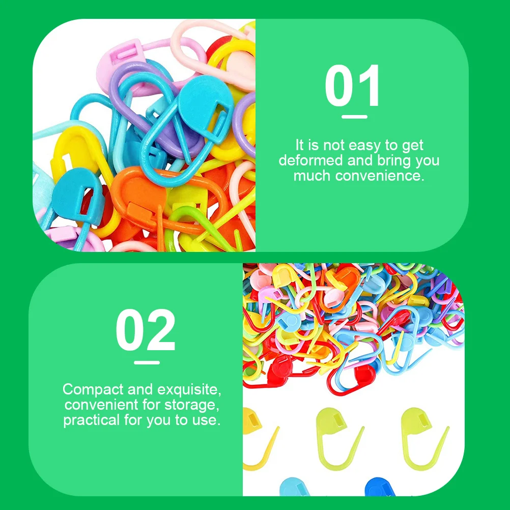 

1 Box Colorful Plastic Knitting Stitch Markers Locking Crochet Clips For Knitting Weaving Diy Yarn Craft Tools Needle Pins