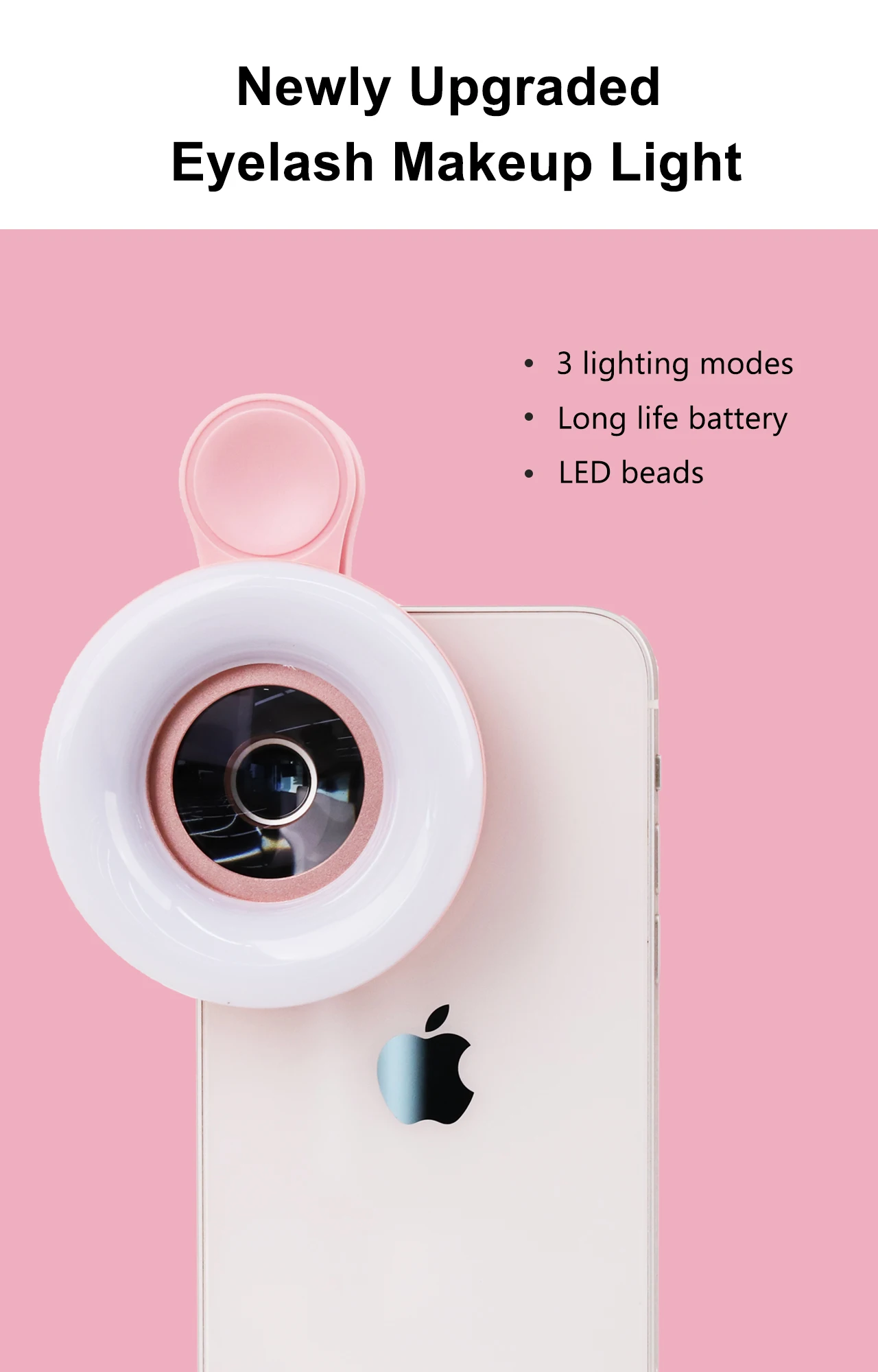 Neues Objektiv für Mobile 15X Fill Ring Light Selfie Live Lampe Kameraobjektiv mit LED Universal Flash Smartphone Tragbarer Lichtclip – Detail 3