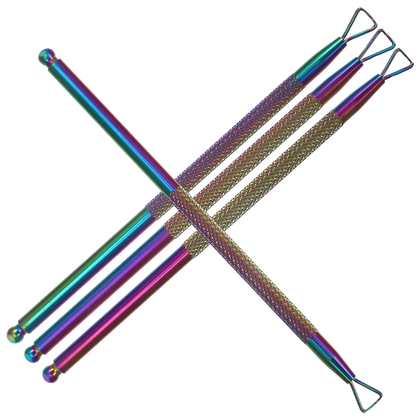 4 szt. Trójkątnych skrobaków do skórek ze stali nierdzewnej, narzędzie do usuwania żelu do paznokci, do manicure i pielęgnacji urody