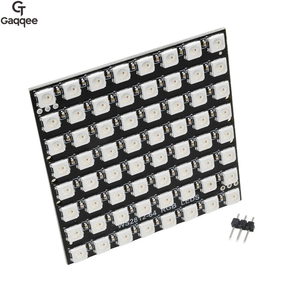 WS2812 LED 5050 RGB 8x8 64-битный светодиодный матричный модуль